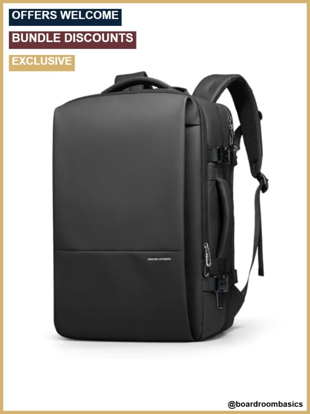 Business Laptop Backpack for Men 45L Waterproof Expandable Travel Bag